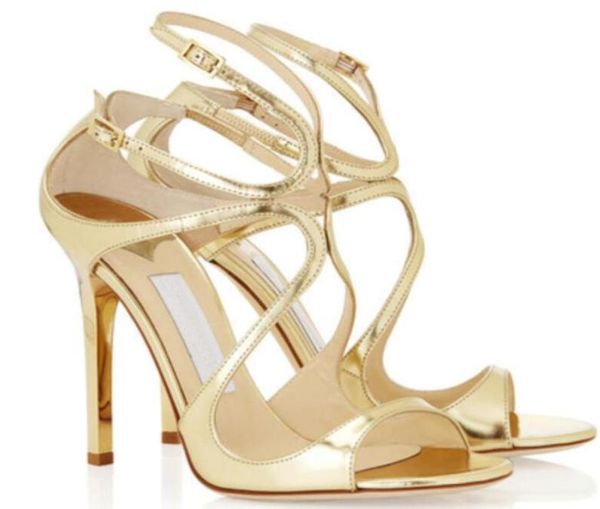 

perfect quality ladies summmer cross strap stiletto super high heel sandals bright leather nightclub banquet party wedding si4207339, Black