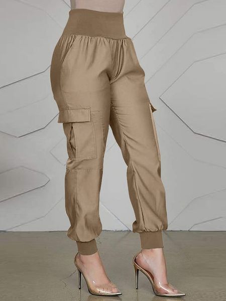 

women's pants capris work ol overall women casual solid pant zanzea vintage elastic waist pencil trouser fashion holiday pantalon palaz, Black;white