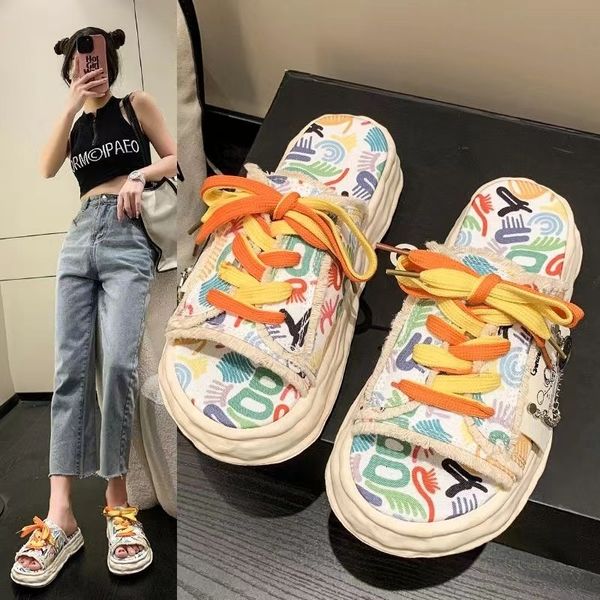 

slippers women designer sandals cute cartoon lovely animals bedroom cotton home shoes indoor thick sole graffiti street 230421, Black