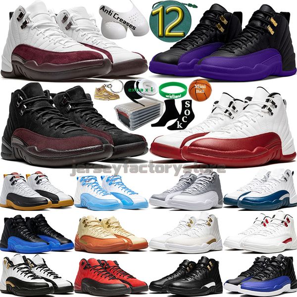 

12 basketball shoes for men women 12s cherry field purple stealth grind playoffs reverse flu game hyper royal taxi gamma blue 11 11s mens tr