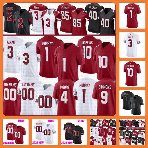 

cardinal kyler murray j.j. watt tee jerseys arizonas budda baker custom football nflppppp pat tillman myjai sanders kurt warner zach ertz a., Black