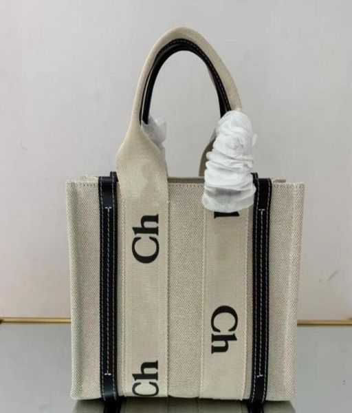 

sell big shopping bag women large capacity beach canvas bag leisure chl0es handbag shoulder bags with initial tag card c55058218676