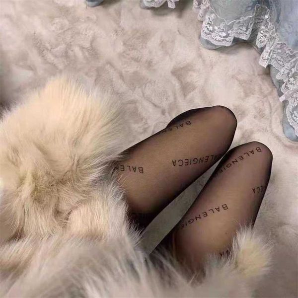 

32% off b-letter stockings for women's spring autumn outings paired with mesh red flesh piercing black socks and pantyhose, Black;white