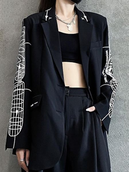 

pants xfpv casual suit jacket ladies 2022 autumn winter long sleeve blazer suits women's blazers coats outerwear sl982, White