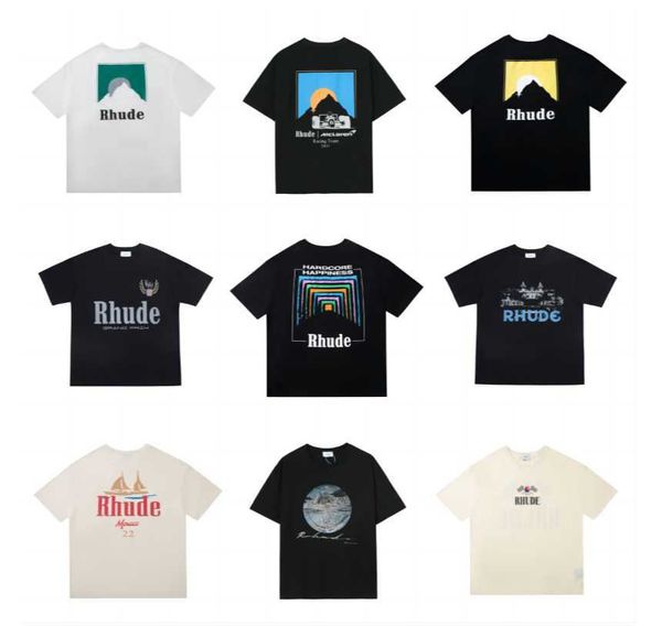 

craftsmanship rhudes mens t shirts summer fashion designer shirts street casual short sleeve beach style tees cotton printing tshirt size s-, White;black
