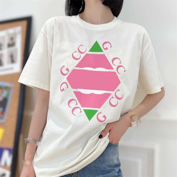 

26% off differentiate original version of the market chaopai gujia printed loose casual short sleeve tee, White;black
