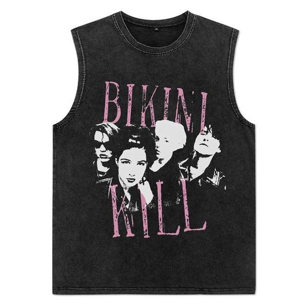 

36% off street hiphop washed old sleeveless t-shirt men's hip-hop ins trendy loose fitting sports vest, White;black