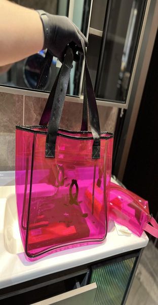 

pvc laser tote bags highend shopping bag girls handbag fashion trend jelly summer new fashion handbags beach luggage cross body l9613134