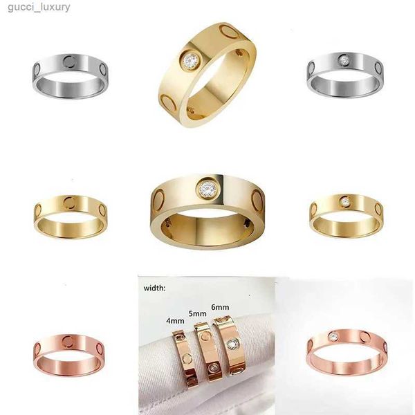 

love ring designer rings carti band ring 3 diamonds women/men luxury jewelry titanium steel gold-plated never fade not allergic gold/silver/
