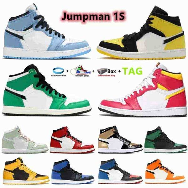 

mens 1 high og basketball shoes 1s university blue chicago lucky green volt gold yellow toe sea shadow men women sneakers trainers