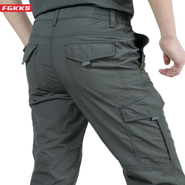 

pants fgkks fashion harem men pants hip hop joggers mens trousers solid color multipocket sweatpant skinny fit cargo pants male, Black