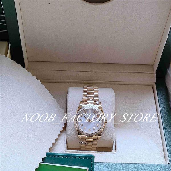 

super factory s watch of women automatic movement 31mm ladies ss 18k gold stainless steel diamond bezel wristwatches with orig204i, Slivery;brown