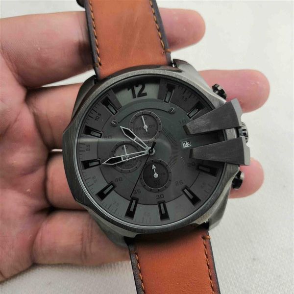 

2021 super quality sports watch mens wristwatch dz4329 dz4308 dz4309 dz4318 dz4323 dz4360 dz4500 dz4485 dz4328 dz4466308y, Slivery;brown
