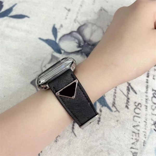 

watch strap bands fashion wristband watchband gift designer band p watchbands leather belt bracelet stripes 45 mm 42mm 41mm 40mm 4277p, Black;brown