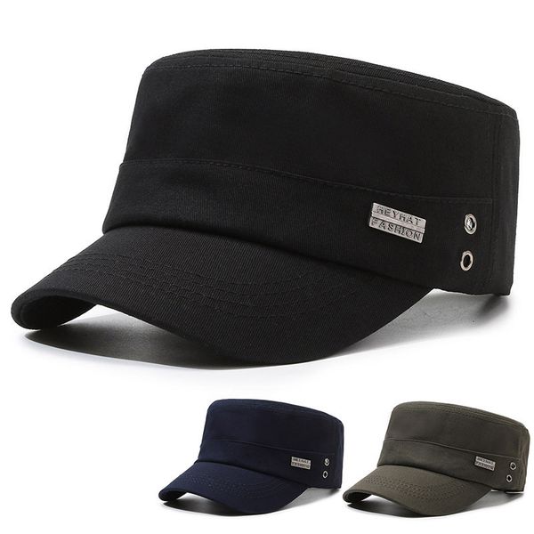 

ball caps fashion men's military hat middleaged and elderly pure cotton outdoor fishing hiking sports camping flat baseball cap 230421, Blue;gray