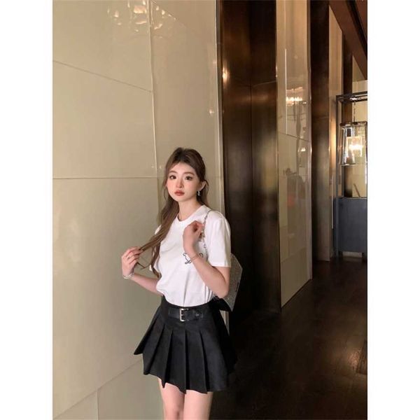 

34% off family spring/summer new sweet girl cute reduced age rabbit embroidery slim short sleeve t-shirt female, White