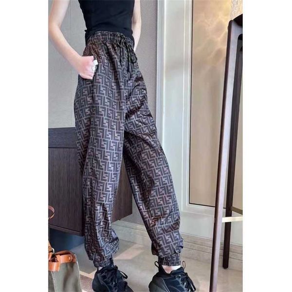 

34% off korean letter-printed personalized straight casual women's pants year summer street fashion leggings, Black;white