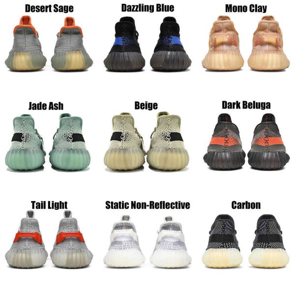 

2023 yeezzys women mens running shoes bone dazzling mono beluga reflective mx oat rock blue black static reflective jogging walking trainers