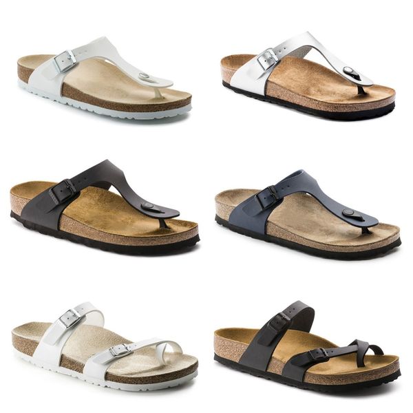 

birks designer flip flops sandals men women slippers arizona gizeh caliente summer hombres mujeres beach sliders outdoor indoor woody mules, Black