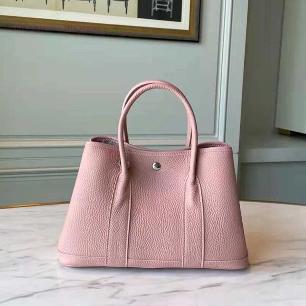 

designer herbag garden party evening new lychee grain cowhide garden large capacity tote real leather female portable bucket bag 9j5u