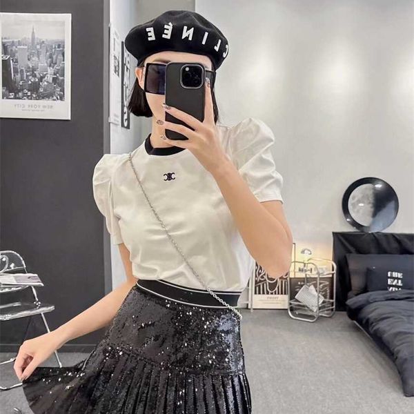 

30% off family spring/summer new fashionable and cool style sequin design waist ribbon fishtail half pleated skirt, Black
