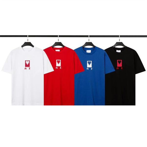 

t shirt summer mens designer tees casual man womens loose tees with letters print short sleeves sell luxury men t shirt metal triangle patte, White;black