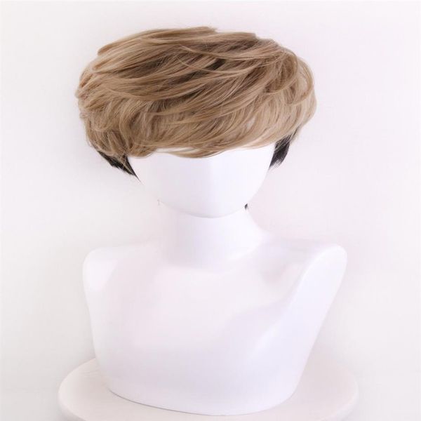 

killing stalking oh sangwoo wig mixed brown black hair cosplay wig343a