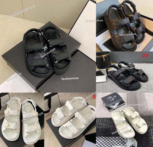 

designer sandal women sandals luxury womens slides crystal calf leather casual shoes platform slides summer beach slipper9700421, Black