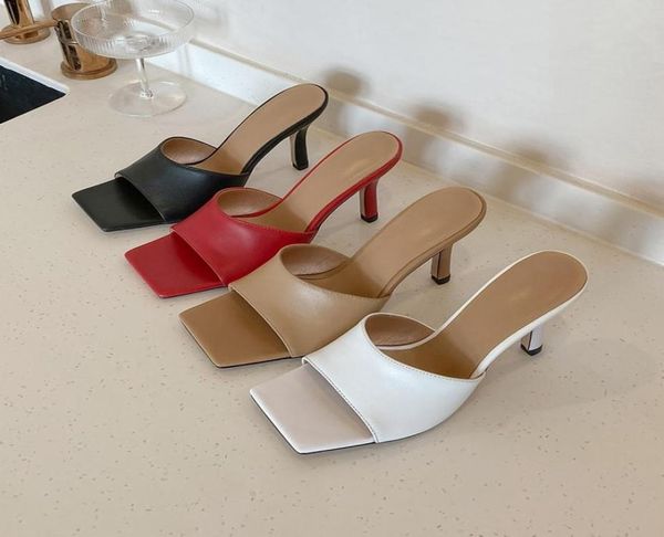 

monmoira vintage square toe high heel sandals women solid open toe slipper women039s sandals summer designer shoes women swc0829971958, Black