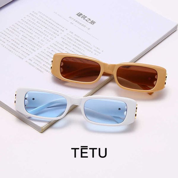 

small frame b's mixed with fashionable square candy color sunglasses, White;black