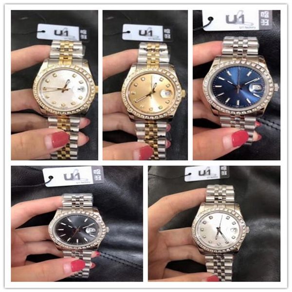 

women wristwatch 28mm mechanical jubilee band 279381 379383 diamond asia 2813 automatic stainless steel bracelet luxury lady watch243d, Slivery;brown