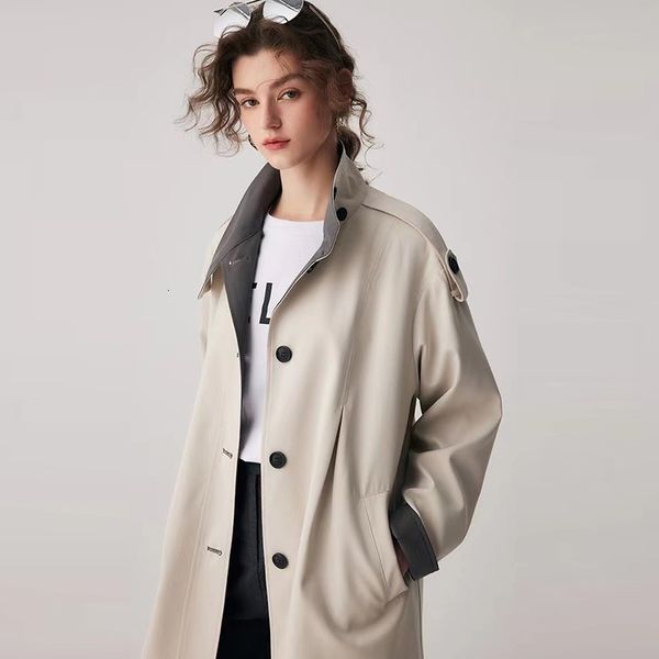 

women's trench coat's coats coat women windcoat classical design dustcoat solid turndown collar single breated sashes elegant styl, Tan;black