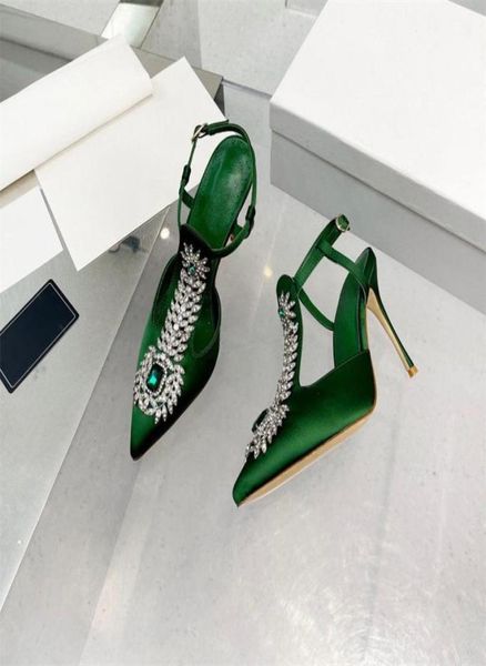 

designer scolto sandals pumps summer pointed toe women buckle strap women shoes fashion genuine leather slingbacks rhinestone2825506, Black