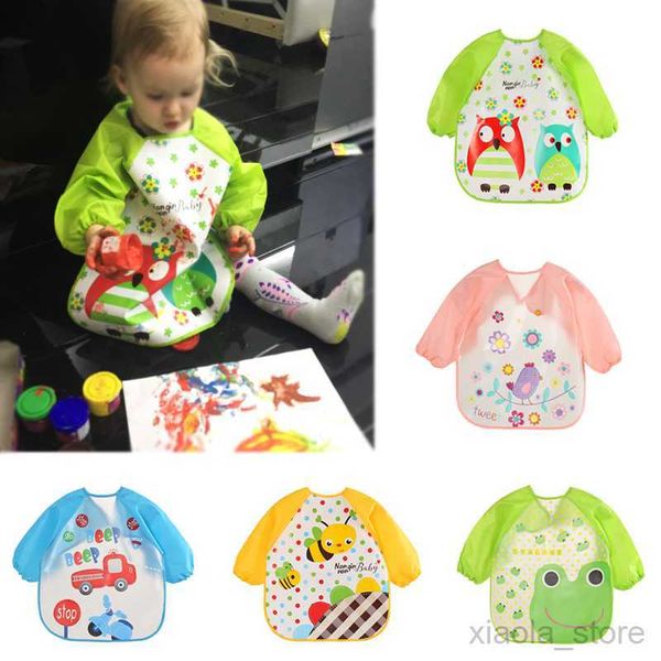

bibs burp cloths waterproof long sleeve apron cute apron for feeding babies