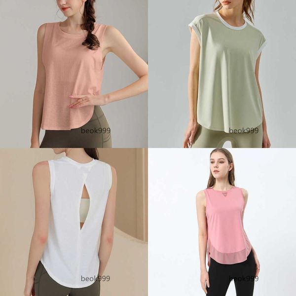

lulus yoga outfits back hollow out shockproof push up sport tank women soft nylon feel gym workout sleeveless shirt vest with padded