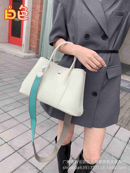 

designer herbag garden party evening new leather women's one shoulder diagonal simple garden handheld shopping bucket bag 78hx