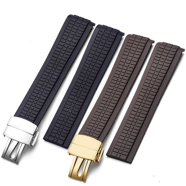 

rubber band for patekphilippe aquanaut 5164a 5167a-001 21mm silicone strap watchband2205, Black;brown