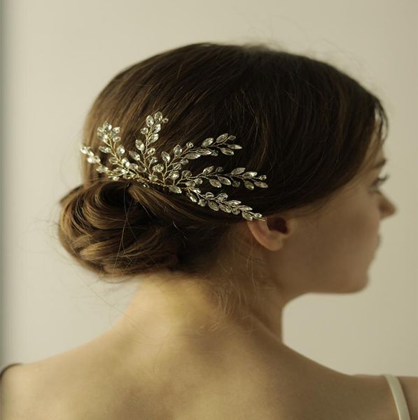 

2018 new wedding hair accessories bridal hair comb with crystals women hair jewelry party headpieces bwhp8362867272, Silver