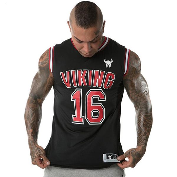 

men' tank bodybuilding men gym fitness sleeveless shirt male stringer singlet summer casual fashion printed undershirt vest 230422, White;black