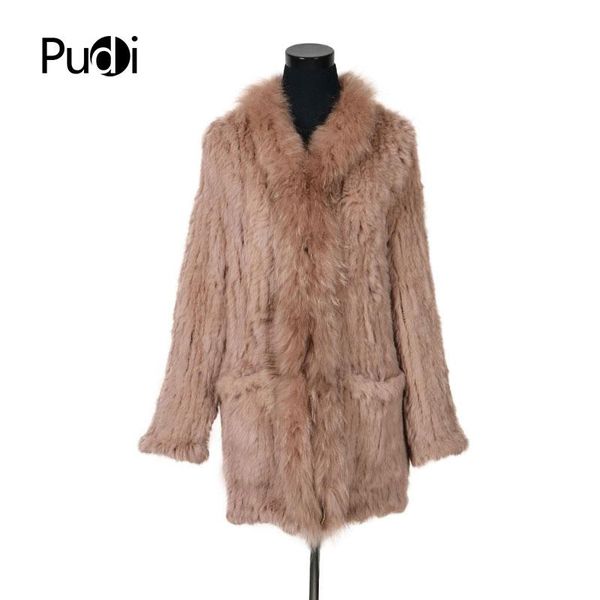 

fur ct7014 knit knitted real silver fox rabbit fur coat jacket overcoat russian women's winter warm fur coat ourwear, Black