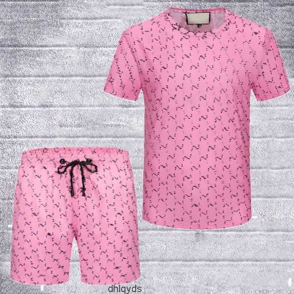 

tracksuit new casual suit mens fashion alphabet pattern summer sportwear crew neck short sleeves t-shirt+shorts 2 color option designer spo, Gray