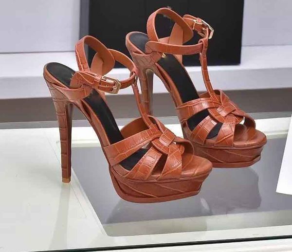 

summer julie women evening tribute shoes sandals patent soft leather platform high heel stiletto sandals 10cm 12cm 14cm t-strap lady pumps w, Black