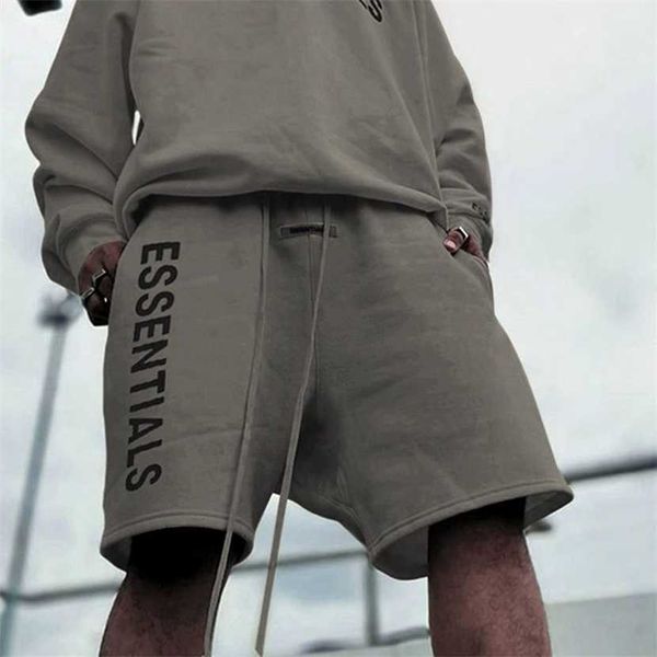 

26% off clothing designer quality fog double thread essentials cotton sports shorts men's loose running leisure fashion fitness capris, White;black