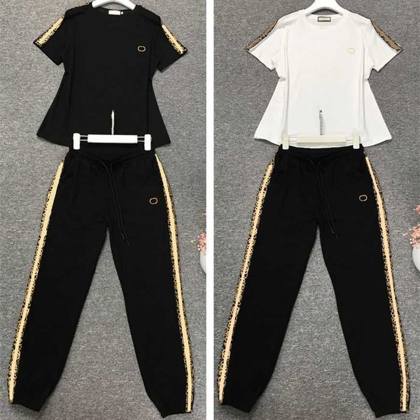 

32% off leisure pure cotton sports for women new summer fashion and age reducing two-piece set large size european trend, White