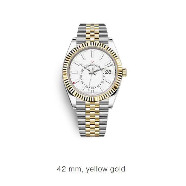 

3a skywalker automatic winding mechanical stainless steel strap rose gold and silver blue luxury men's business gold-plated high-qualit, Slivery;golden