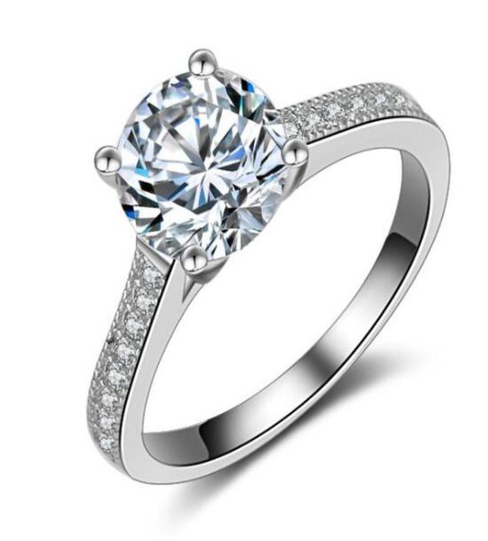 

promotion 100 925 sterling silver jewelry wedding rings for women 15 ct cz diamond engagement rings female aneis9380244