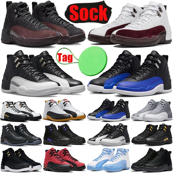 

a ma maniere 12 12s mens basketball shoes black taxi stealth black taxi utility hyper royal dark grey reverse flu game men trainers sneakers