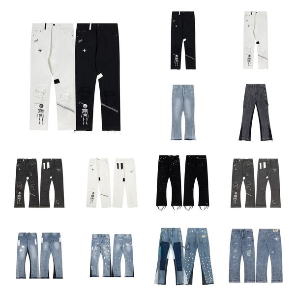 

designer galleryse depts jeans mens women jean embroidery quilting ripped trend brand vintage ppant mens fold slim skinny fashion jeans pant, Blue