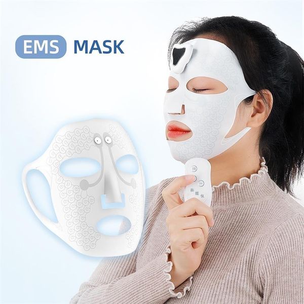 

face care devices electronic ems mask lifting vibration massager slimming massage anti wrinkle remove edema 221231236q