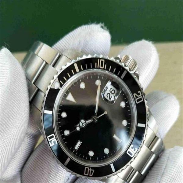 

luxury bp factory vintage watches mens automatic 2813 antique watch men black green alloy bezel steel 50th anniversary 16610 dive 2196, Slivery;brown